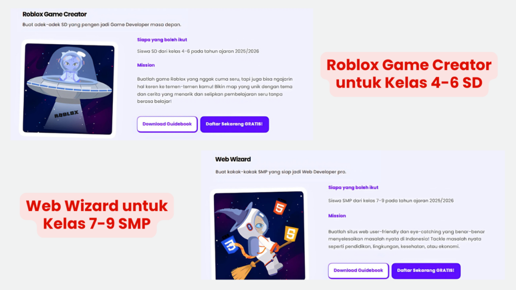 Kategori Kompetisi dalam NCGC Kodiokids